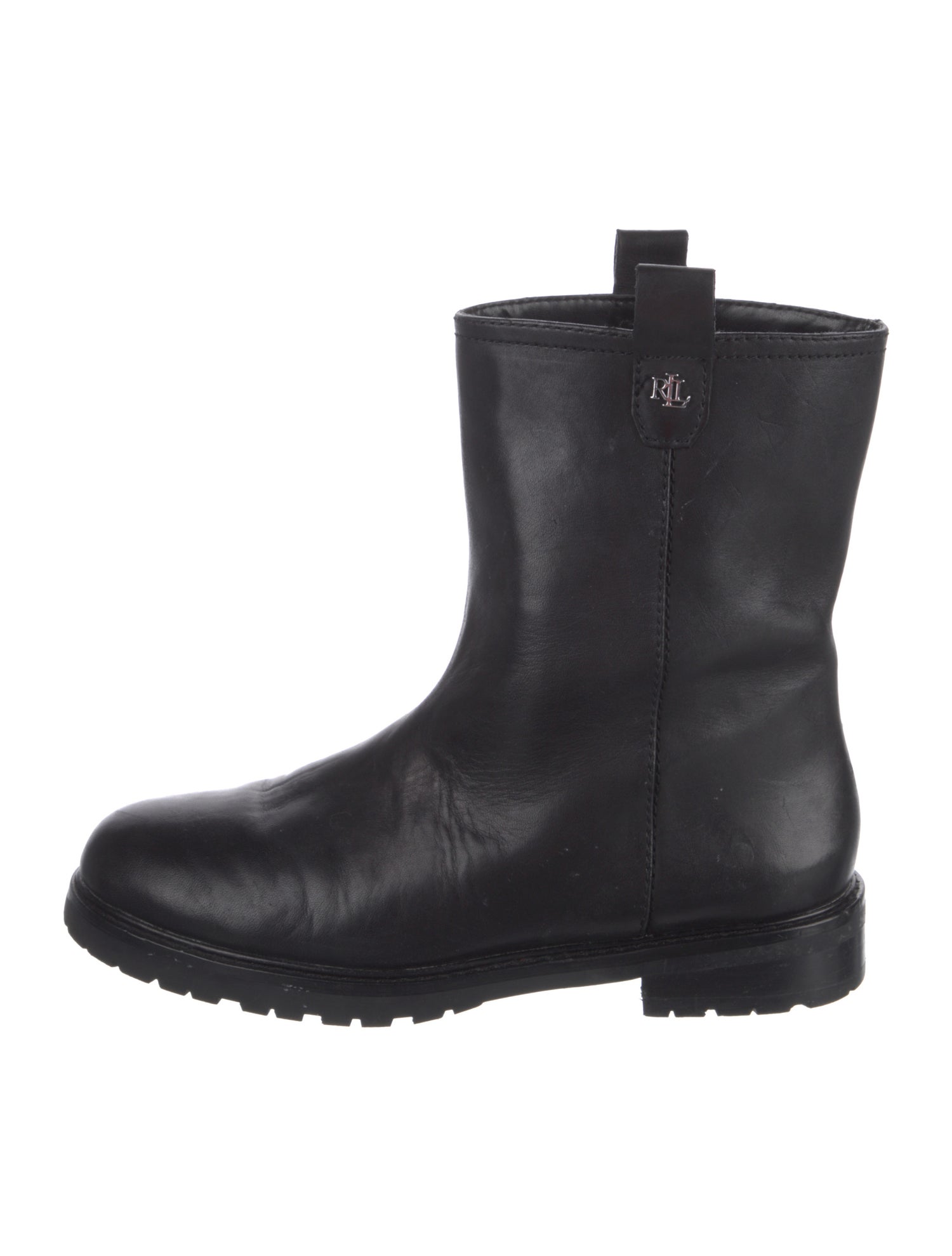 Lauren Ralph Lauren Leather Moto Boots