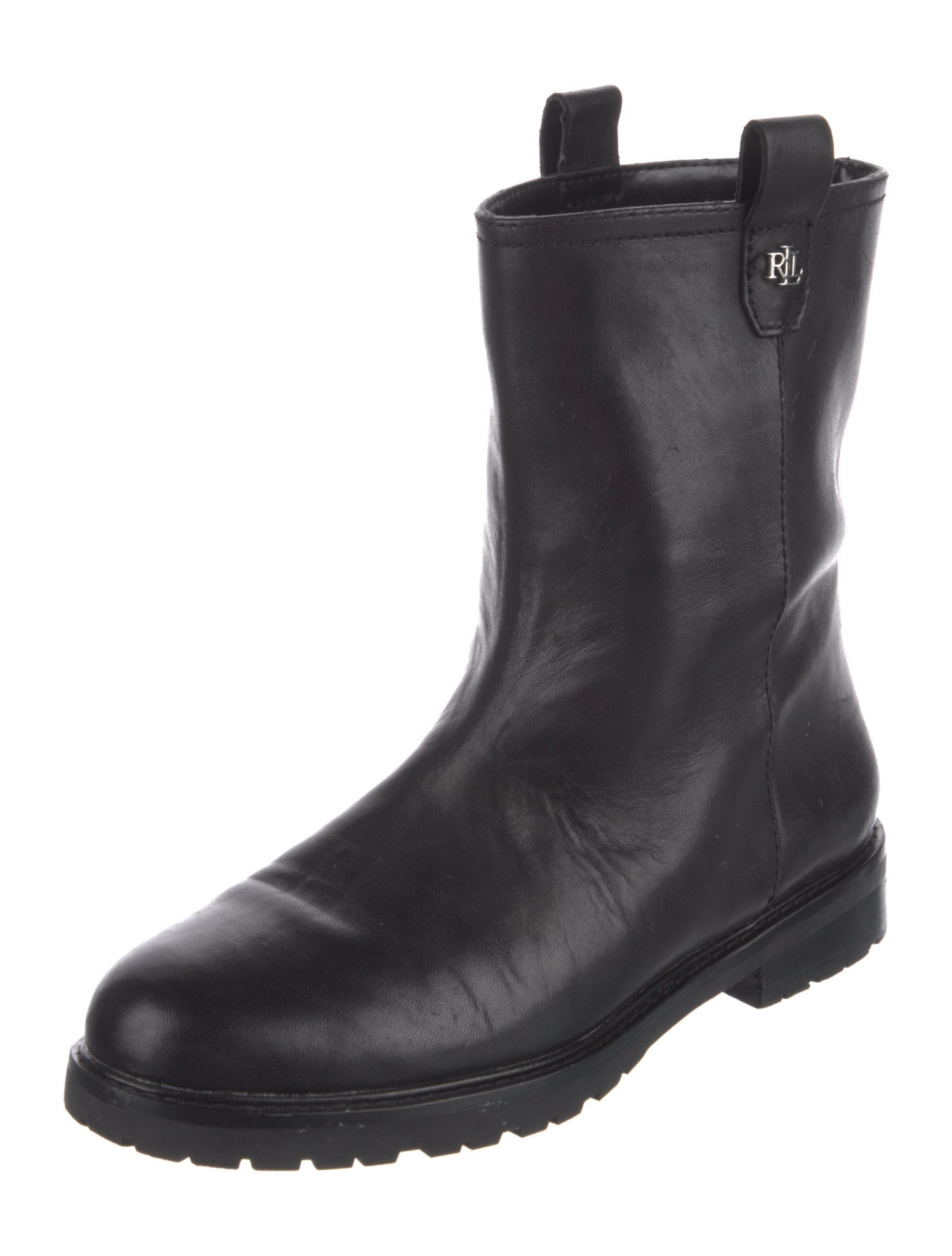 Lauren Ralph Lauren Leather Moto Boots