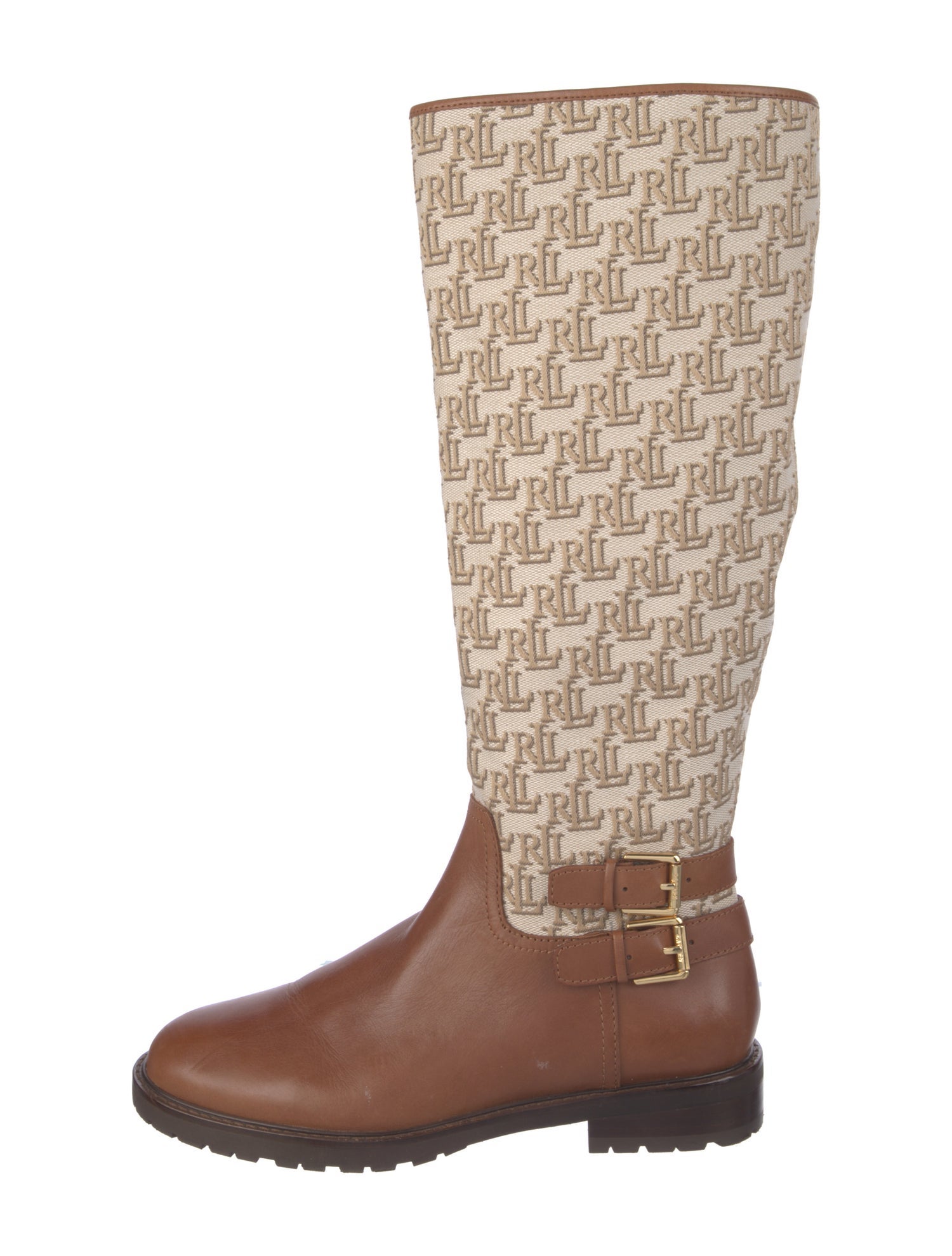 Lauren Ralph Lauren Leather Printed Rain Boots