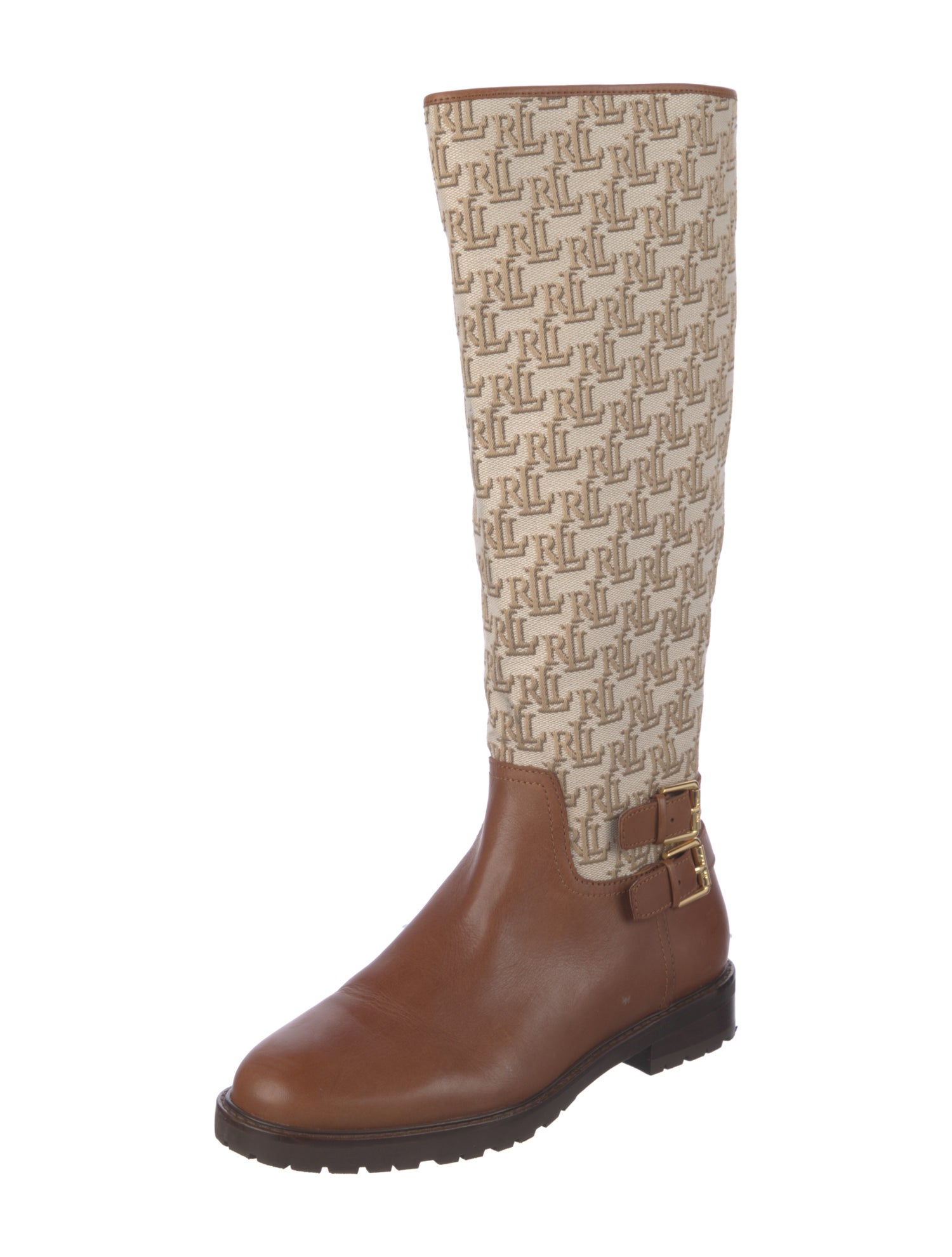 Lauren Ralph Lauren Leather Printed Rain Boots