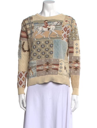 Lauren Ralph Lauren Printed Scoop Neck Sweater