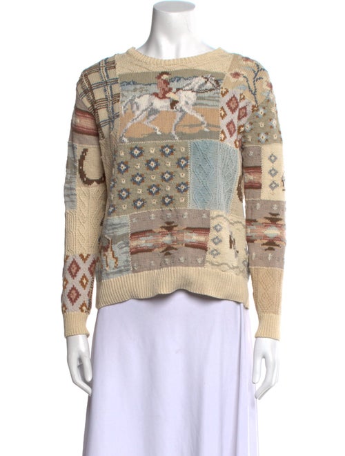Lauren Ralph Lauren Printed Scoop Neck Sweater