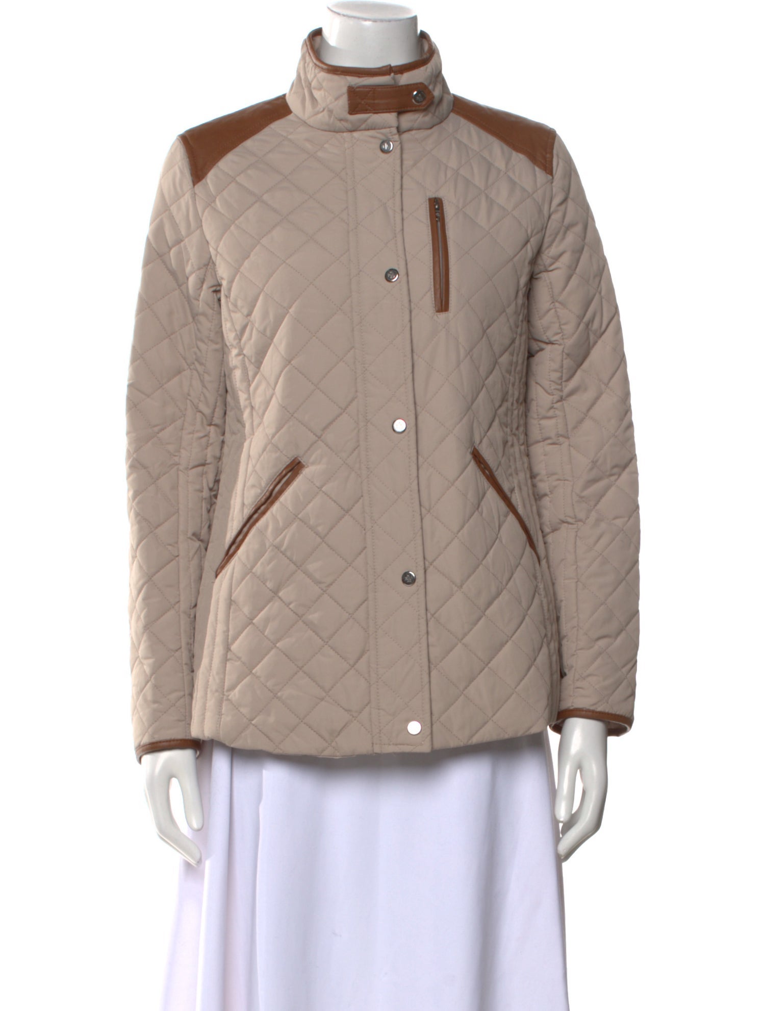 Lauren Ralph Lauren Colorblock Pattern Mock Neck Sweatshirt