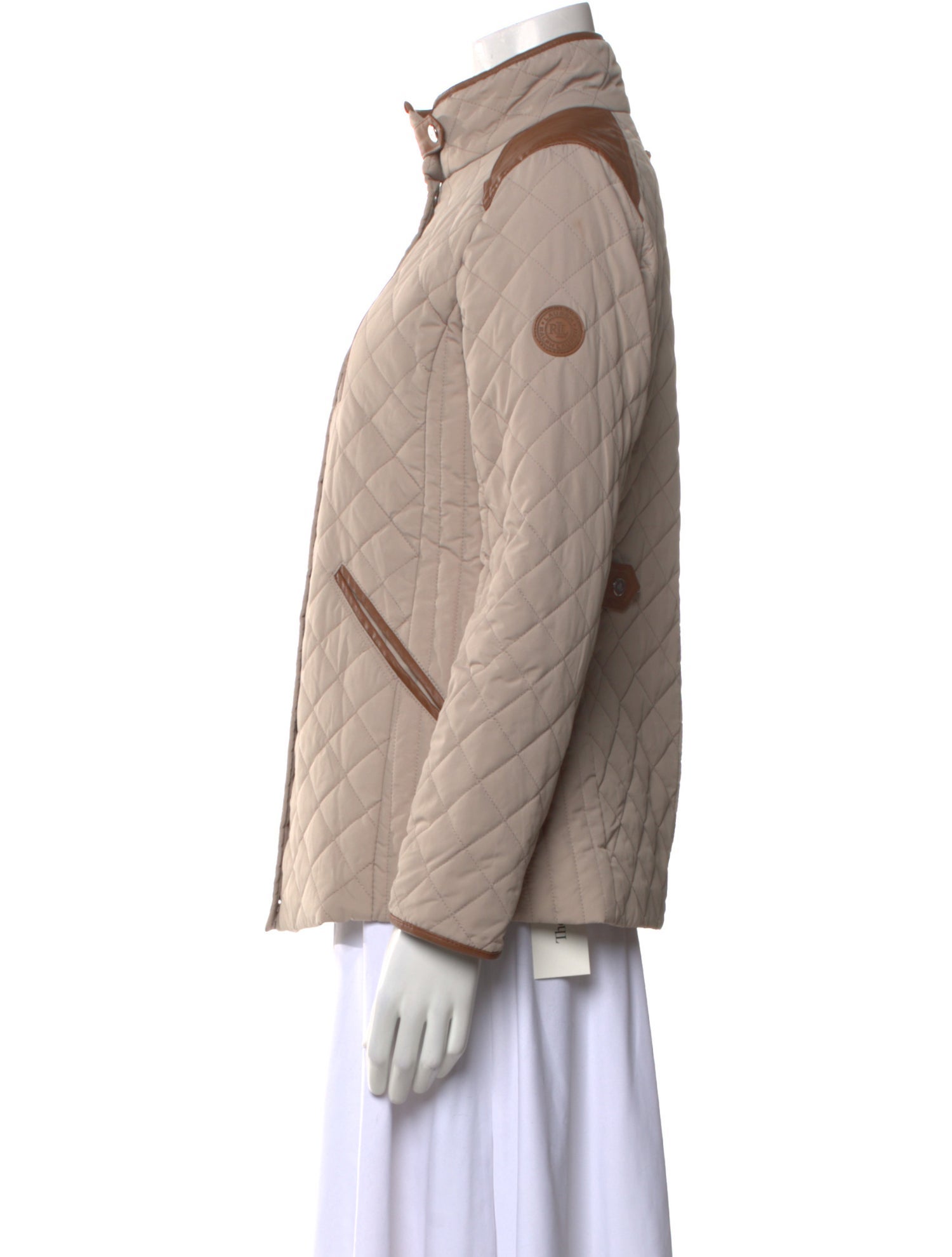 Lauren Ralph Lauren Colorblock Pattern Mock Neck Sweatshirt