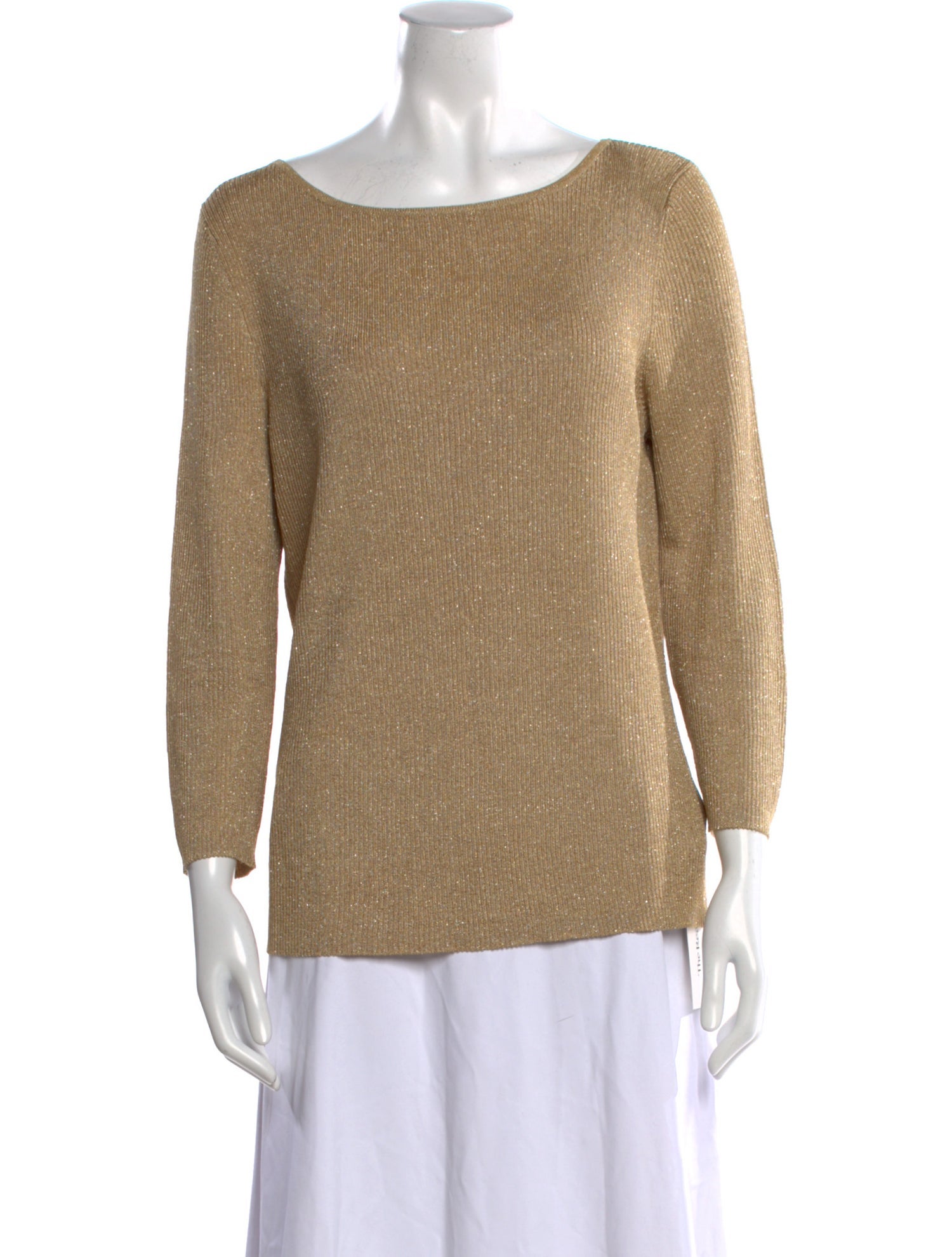 Lauren Ralph Lauren Bateau Neckline Three-Quarter Sleeve Top