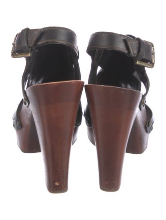 Lauren Ralph Lauren Leather Studded Accents Slingback Pumps