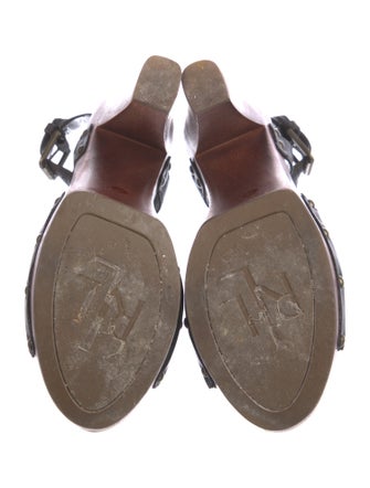 Lauren Ralph Lauren Leather Studded Accents Slingback Pumps
