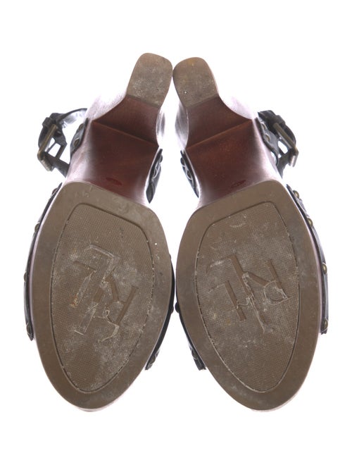Lauren Ralph Lauren Leather Studded Accents Slingback Pumps