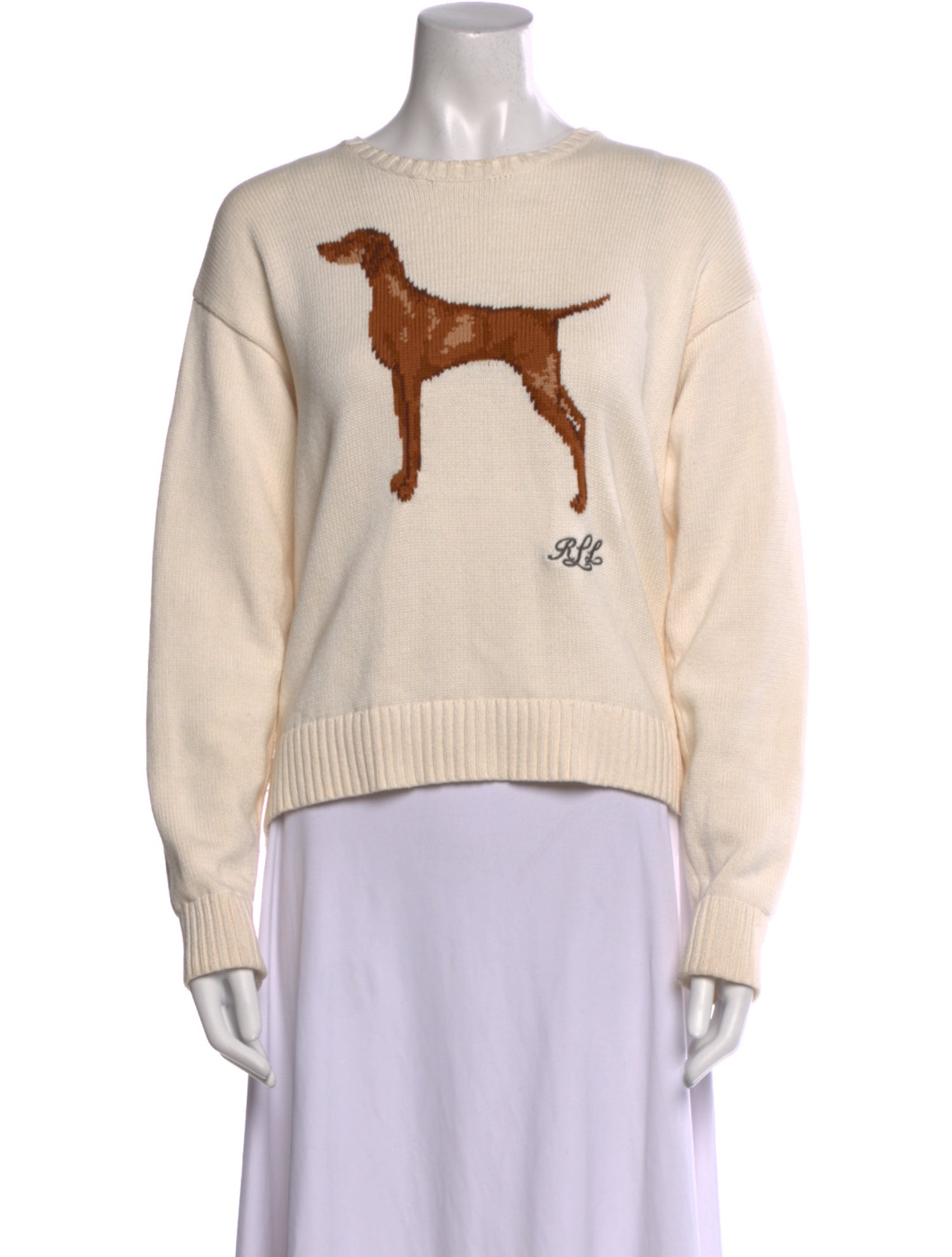 Lauren Ralph Lauren Graphic Print Scoop Neck Sweater