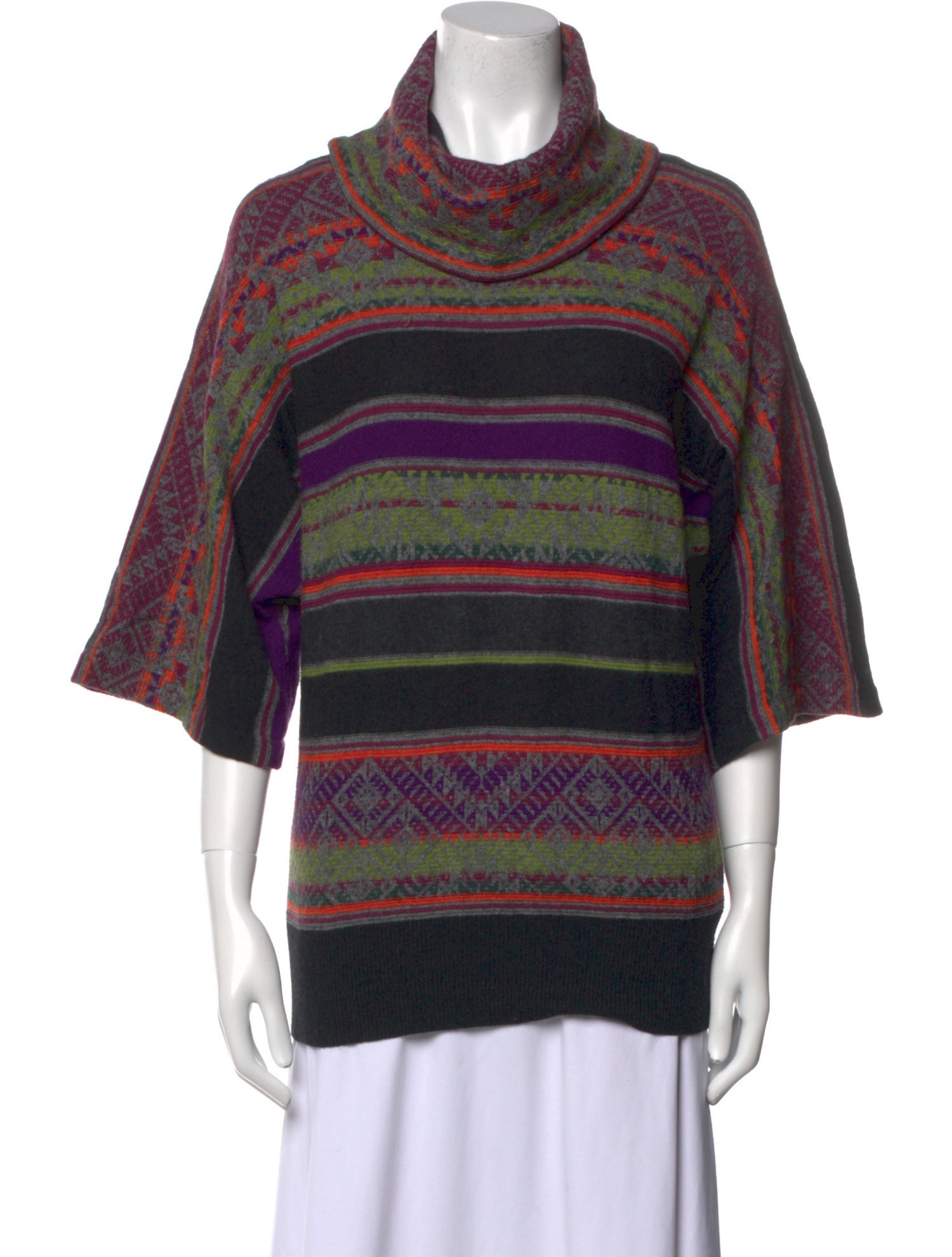 Lauren Ralph Lauren Striped Turtleneck Sweater