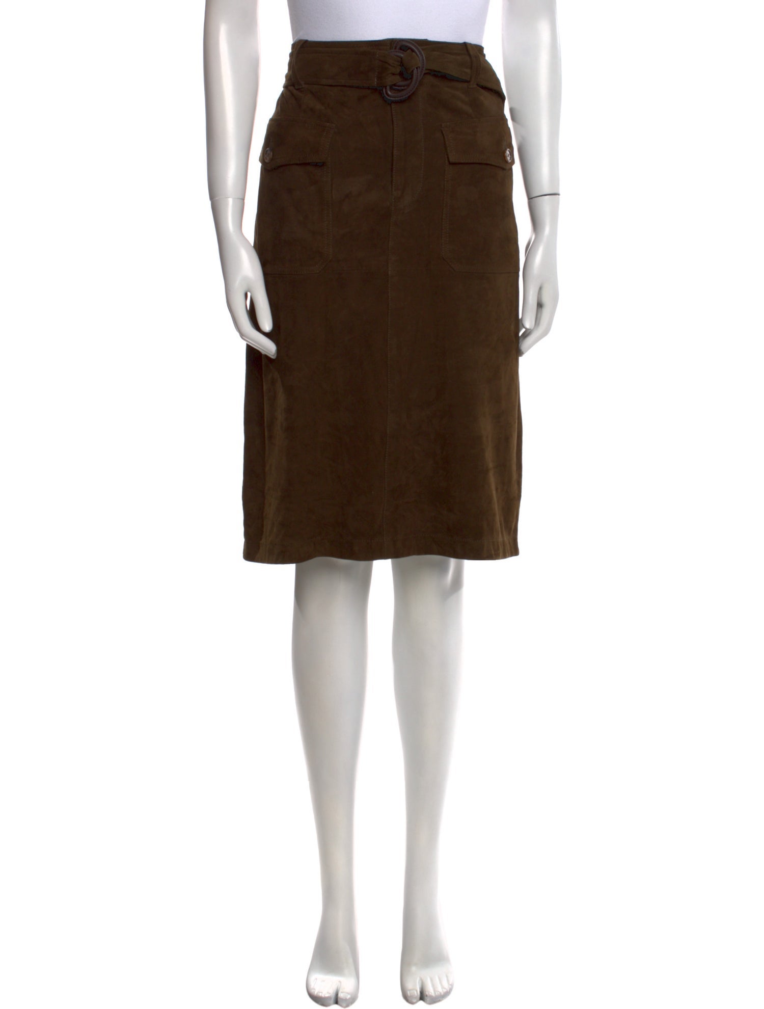 Lauren Ralph Lauren Suede Knee-Length Skirt