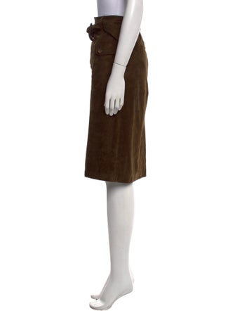 Lauren Ralph Lauren Suede Knee-Length Skirt