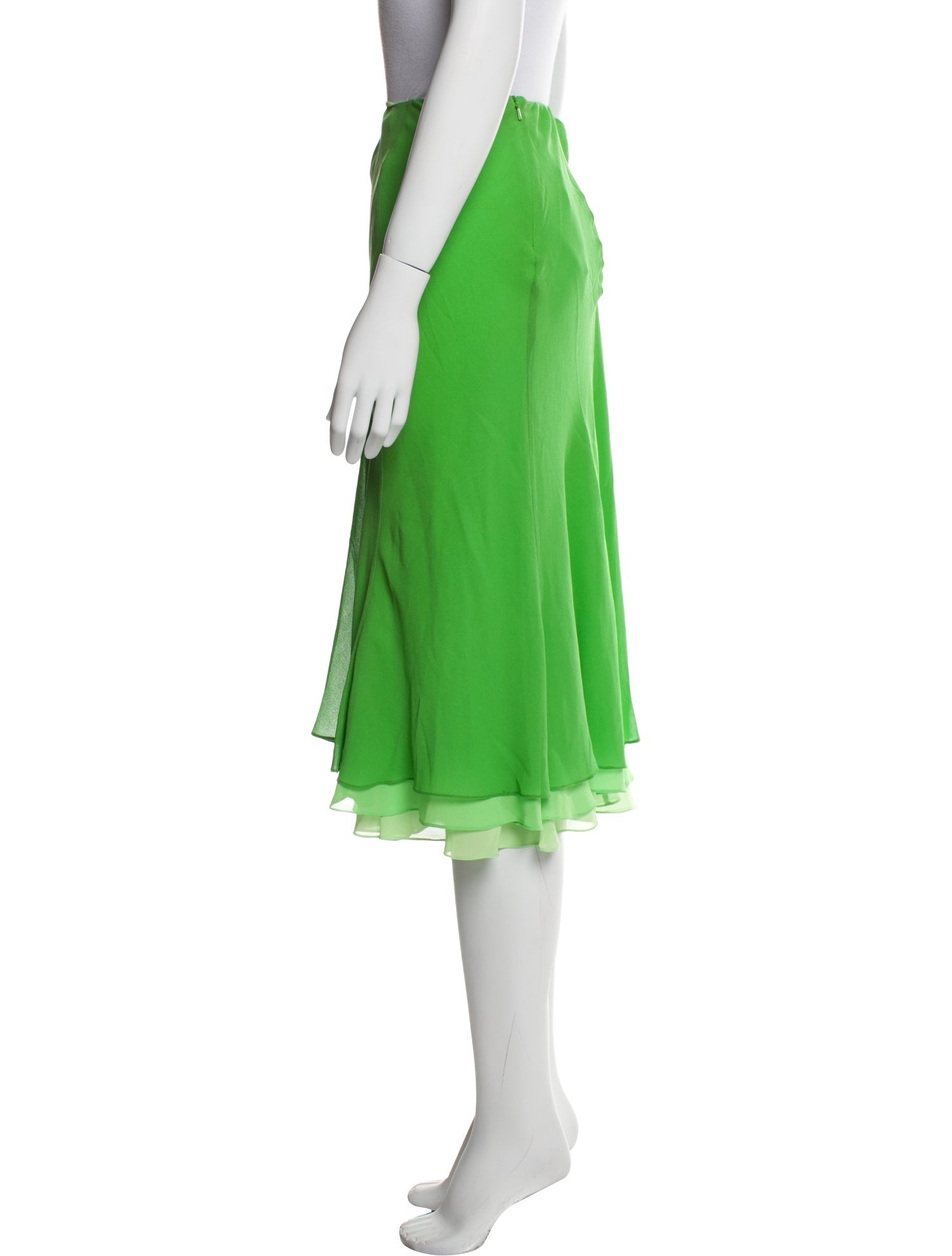 Lauren Ralph Lauren Silk Midi Length Skirt