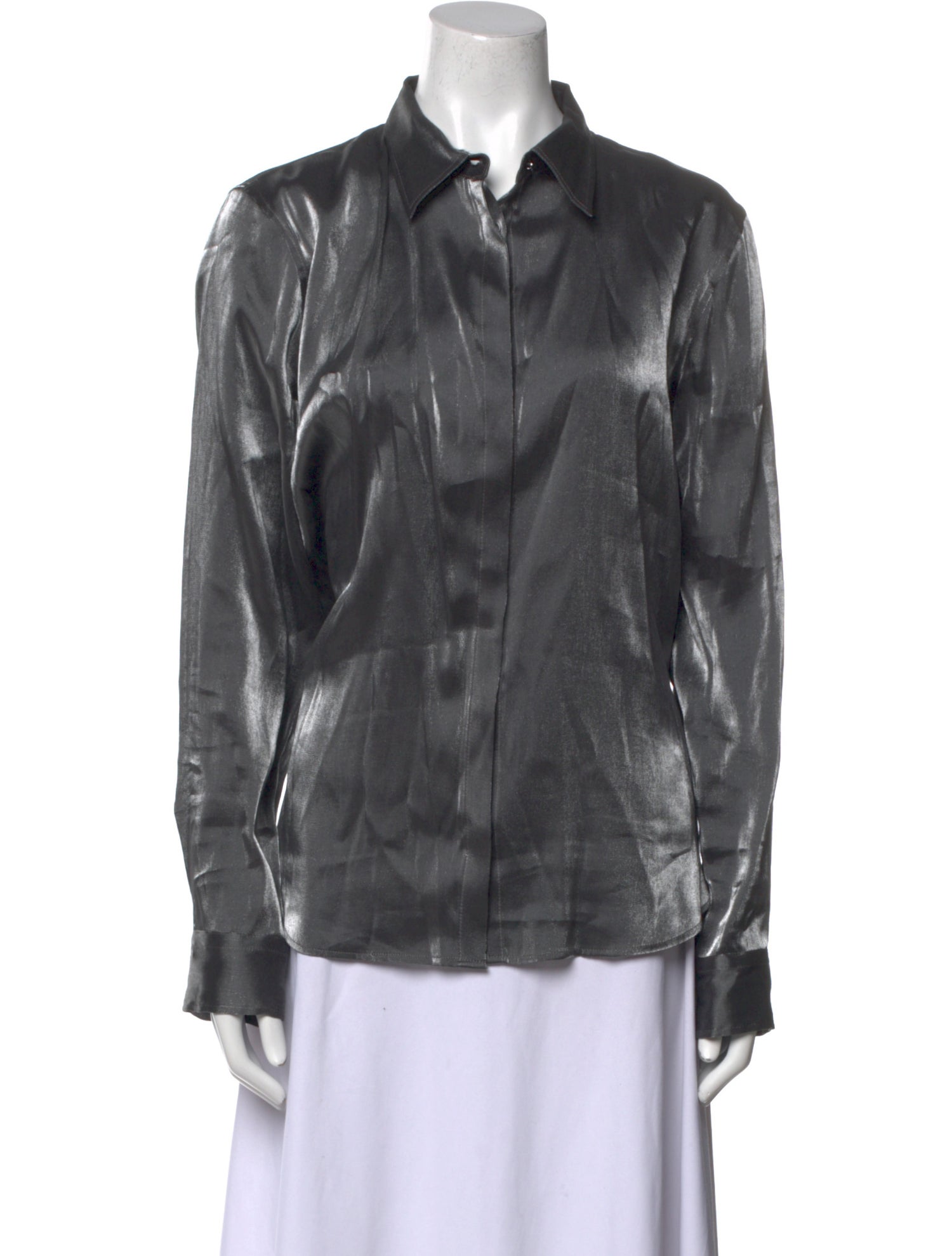 Lauren Ralph Lauren Long Sleeve Button-Up Top