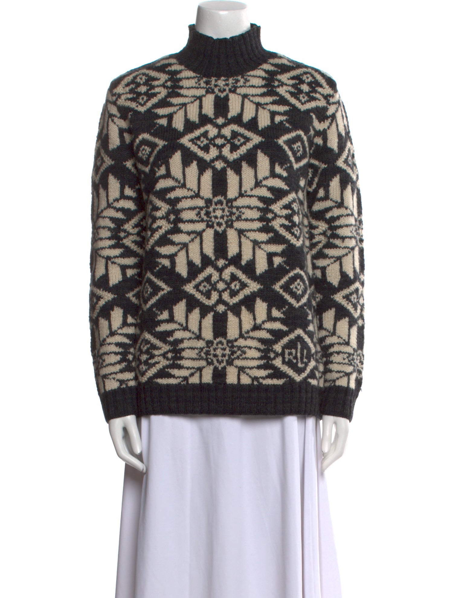 Lauren Ralph Lauren Wool Printed Sweater