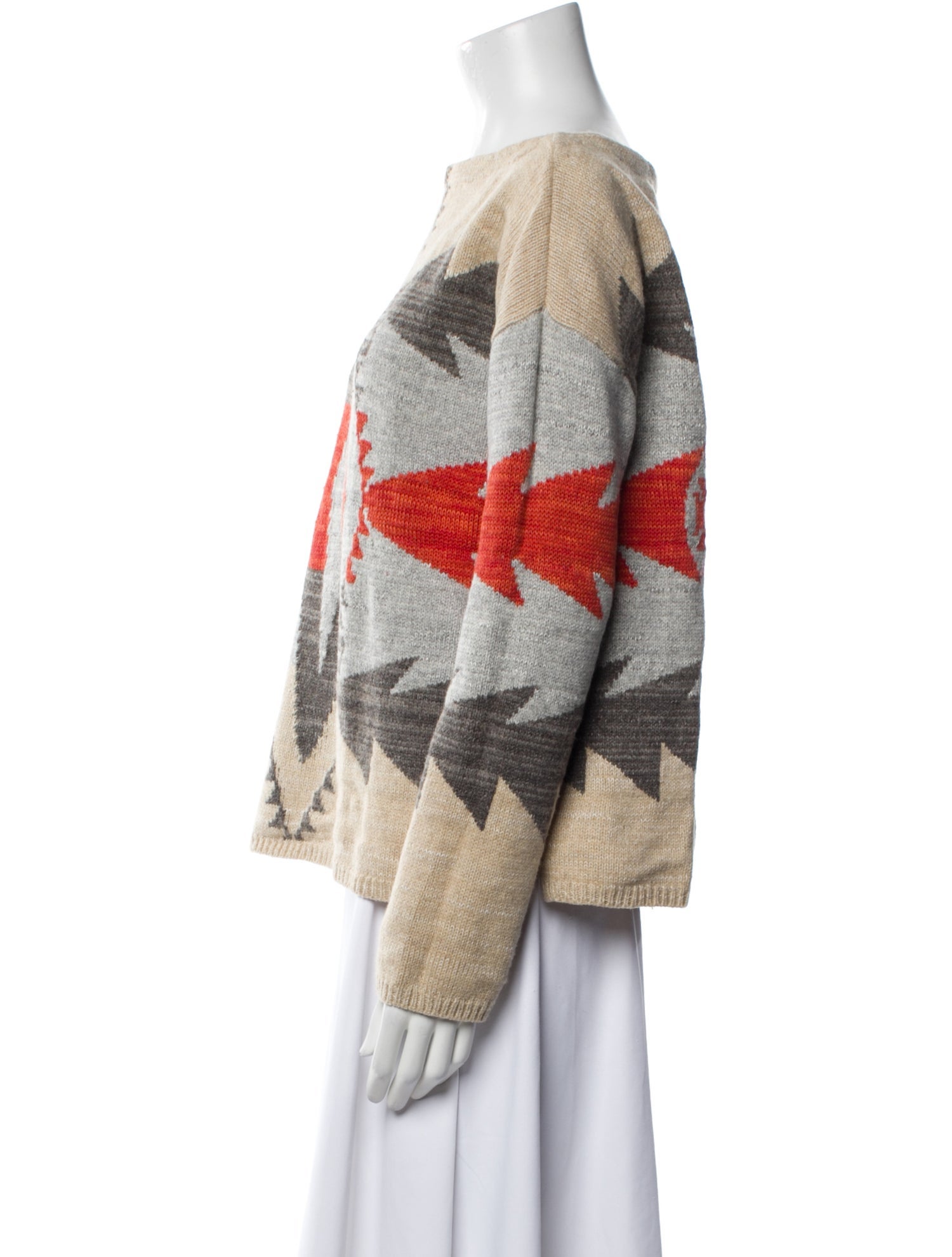 Lauren Ralph Lauren Printed Bateau Neckline Sweater