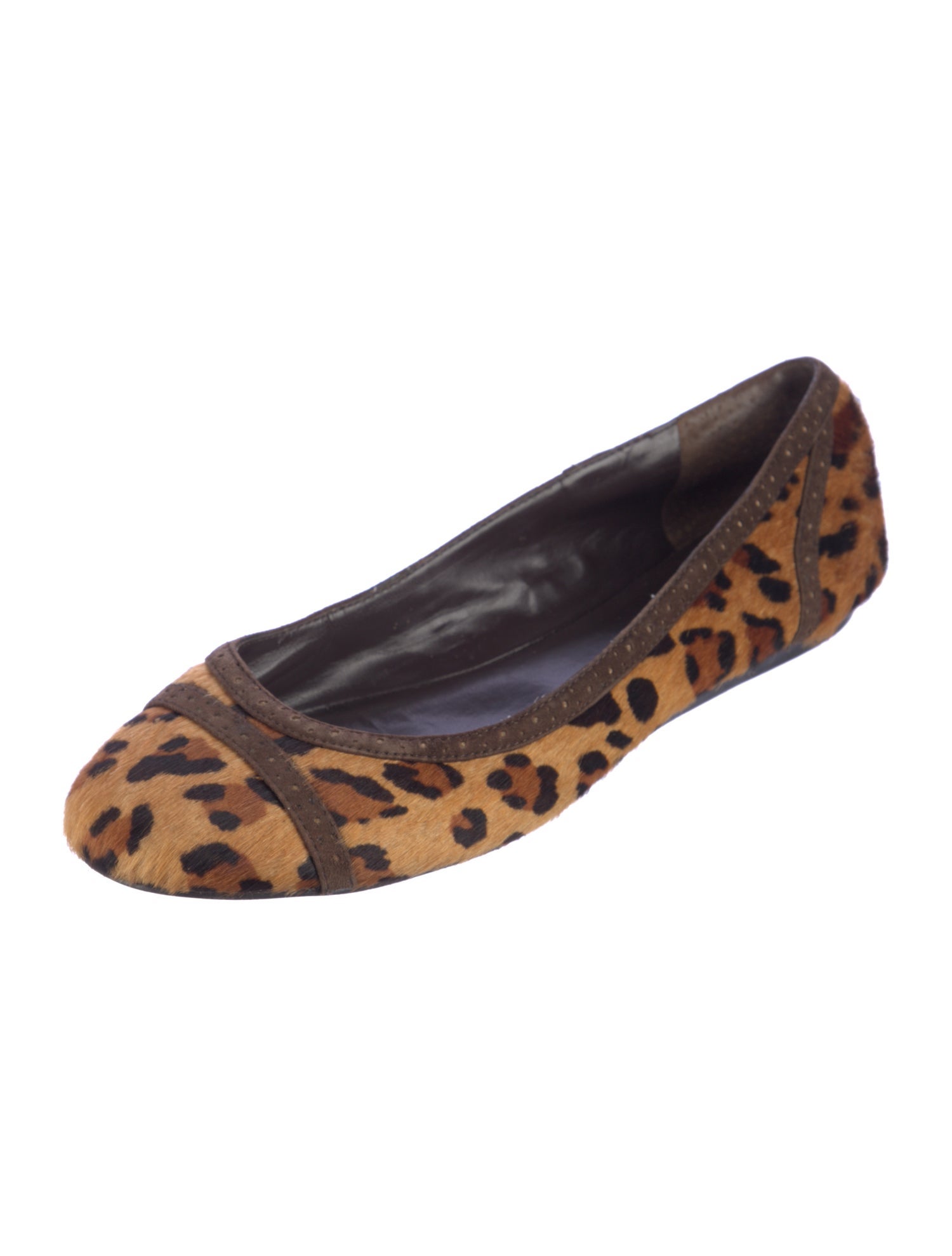 Lauren Ralph Lauren Ponyhair Animal Print Ballet Flats
