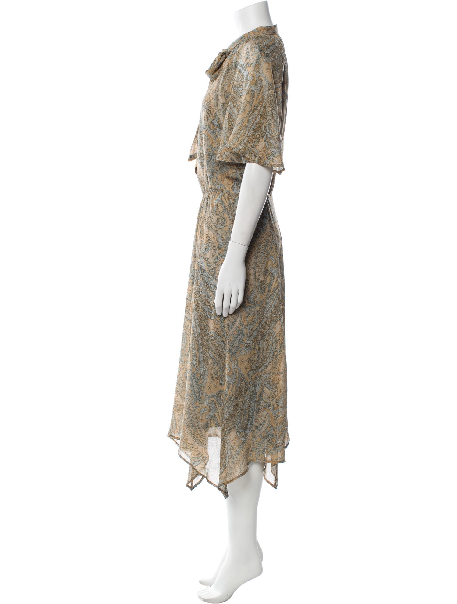 Lauren Ralph Lauren Silk Midi Length Dress