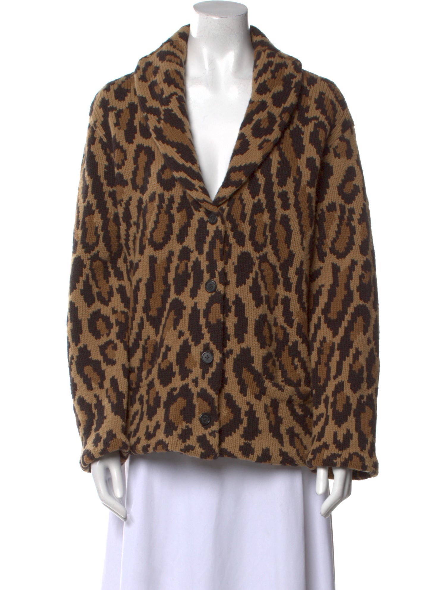 Lauren Ralph Lauren Wool Animal Print Sweater