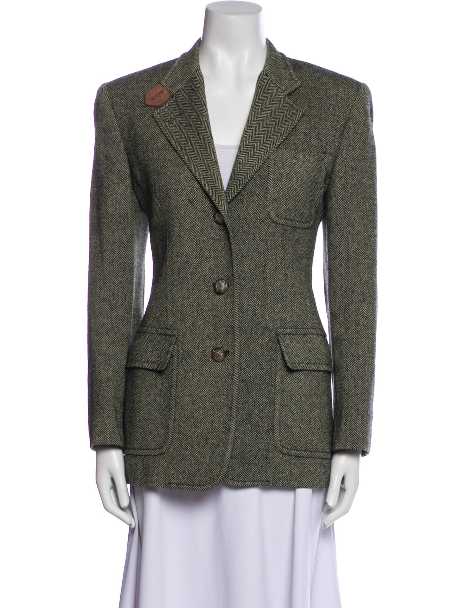 Lauren Ralph Lauren Wool Printed Blazer