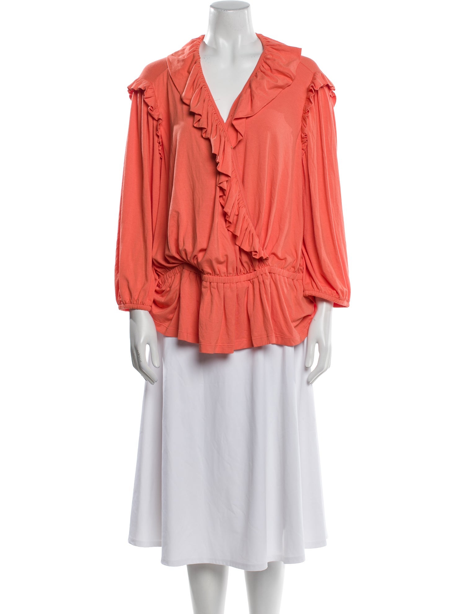 Lauren Ralph Lauren V-Neck Long Sleeve Blouse