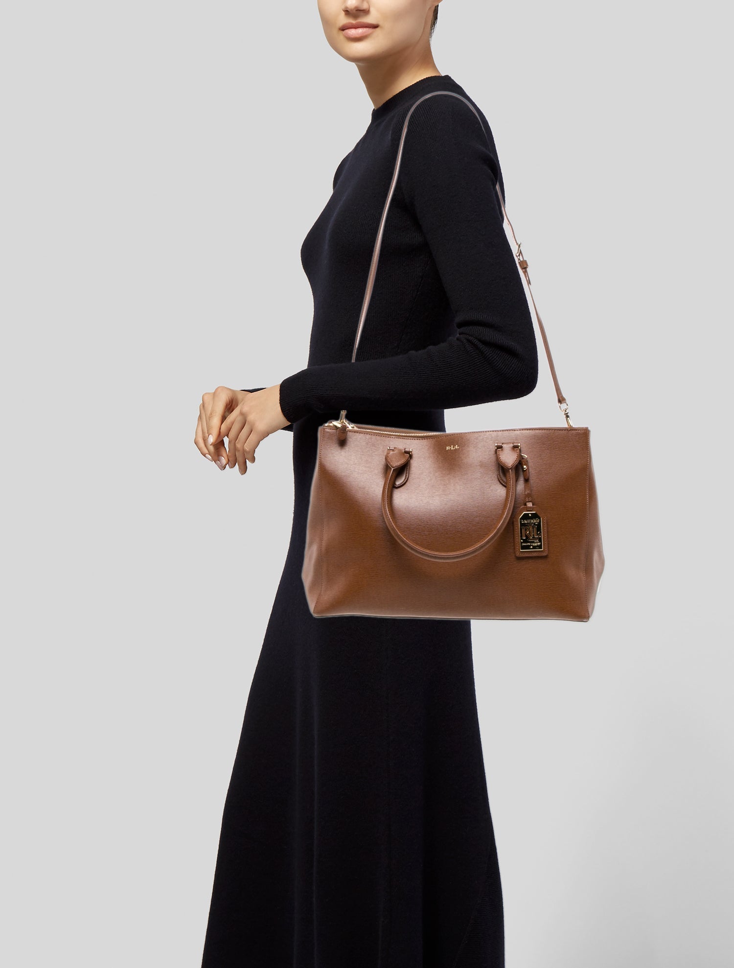 Lauren Ralph Lauren Leather Bucket Bag