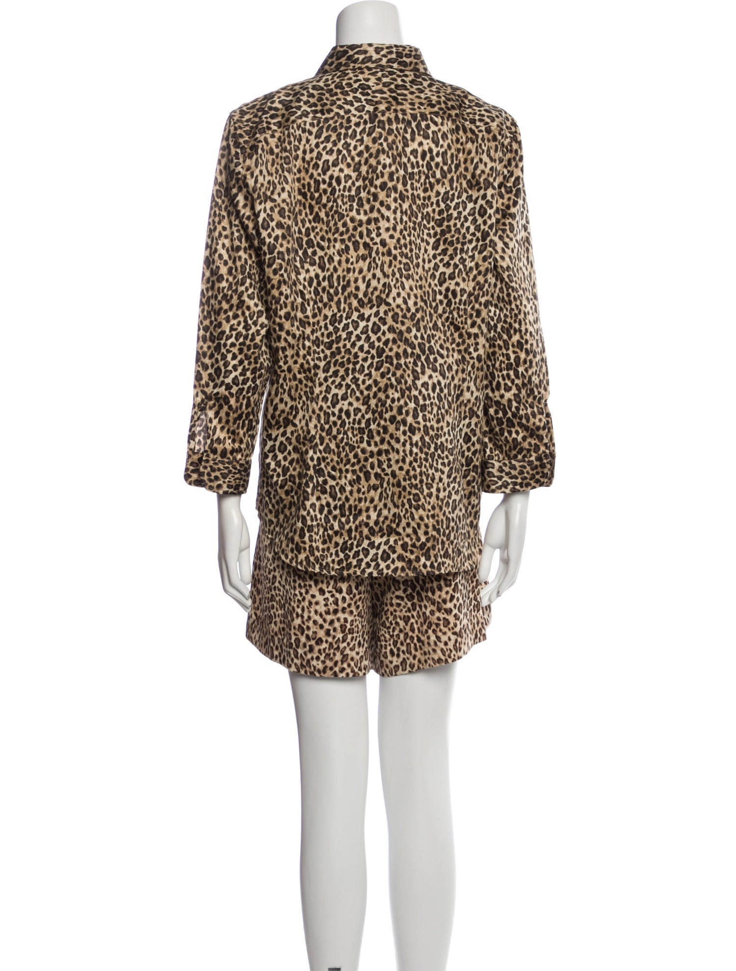 Lauren Ralph Lauren Silk Animal Print Short Set