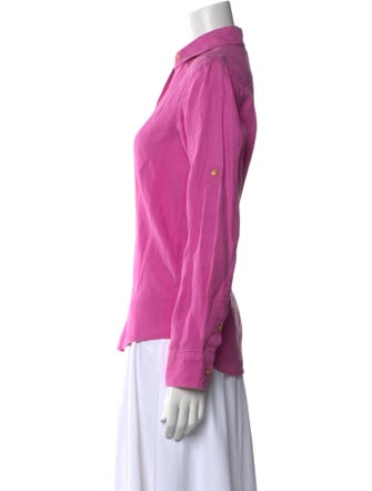 Lauren Ralph Lauren Linen Long Sleeve Button-Up Top