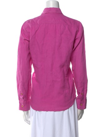 Lauren Ralph Lauren Linen Long Sleeve Button-Up Top