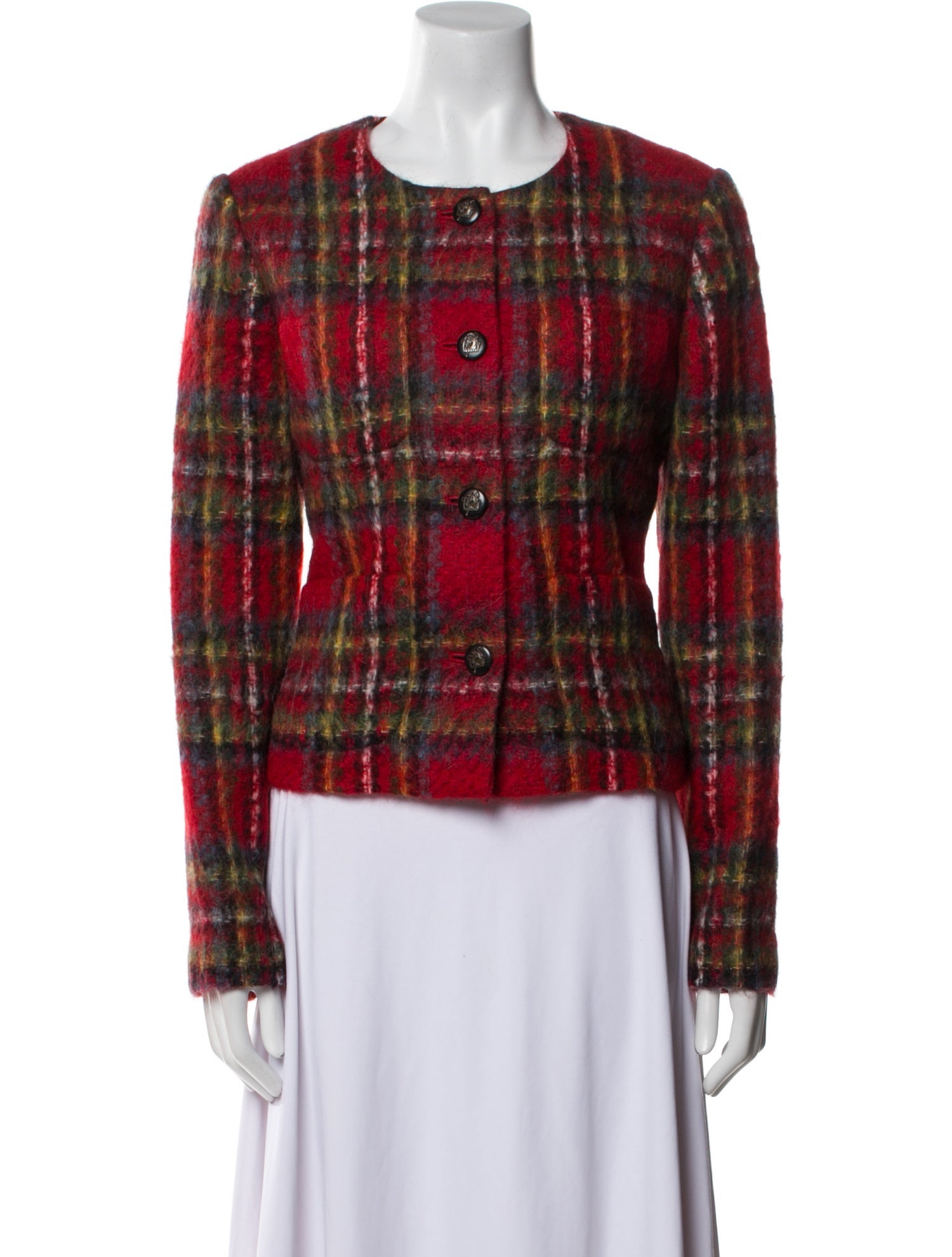 Lauren Ralph Lauren Plaid Print Evening Jacket