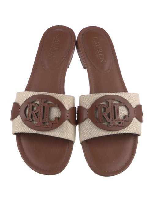 Lauren Ralph Lauren Leather Cutout Accent Slides