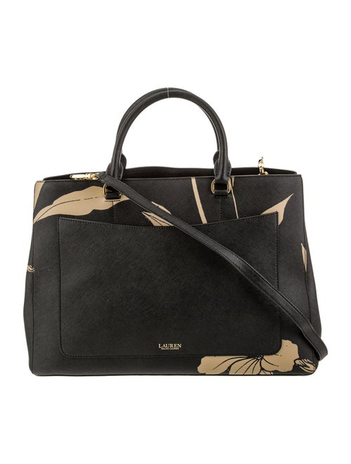 Lauren Ralph Lauren Saffiano Leather Top Handle Bag