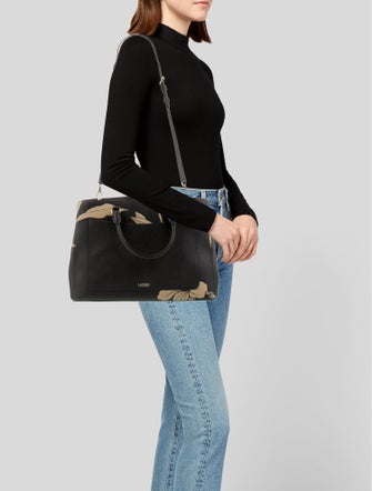 Lauren Ralph Lauren Saffiano Leather Top Handle Bag