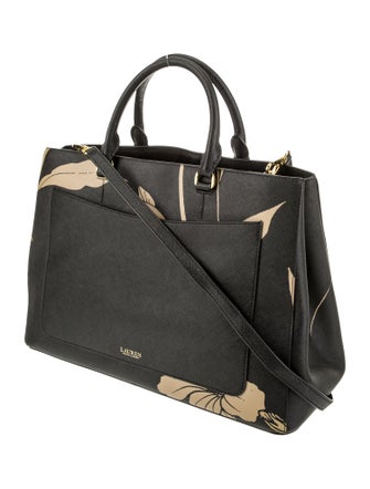 Lauren Ralph Lauren Saffiano Leather Top Handle Bag