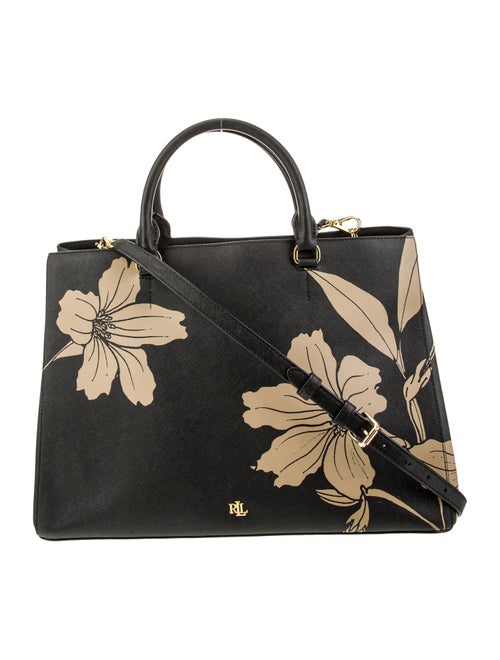 Lauren Ralph Lauren Saffiano Leather Top Handle Bag