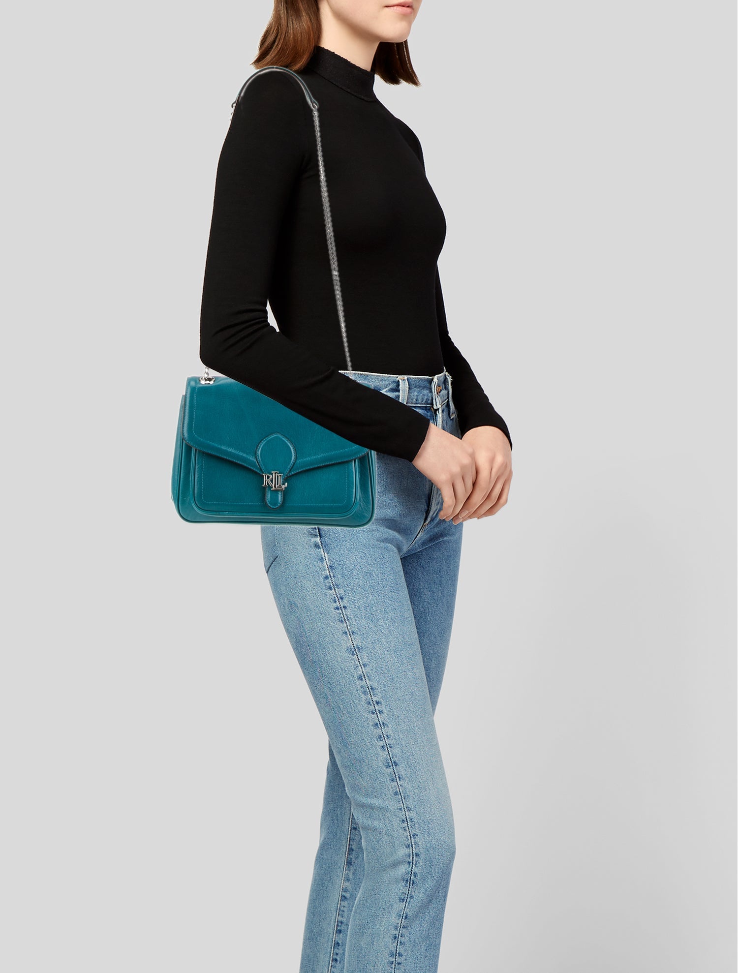 Lauren Ralph Lauren Leather Shoulder Bag