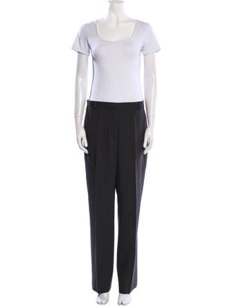 Lauren Ralph Lauren Wool Faux Fur Trim Pantsuit