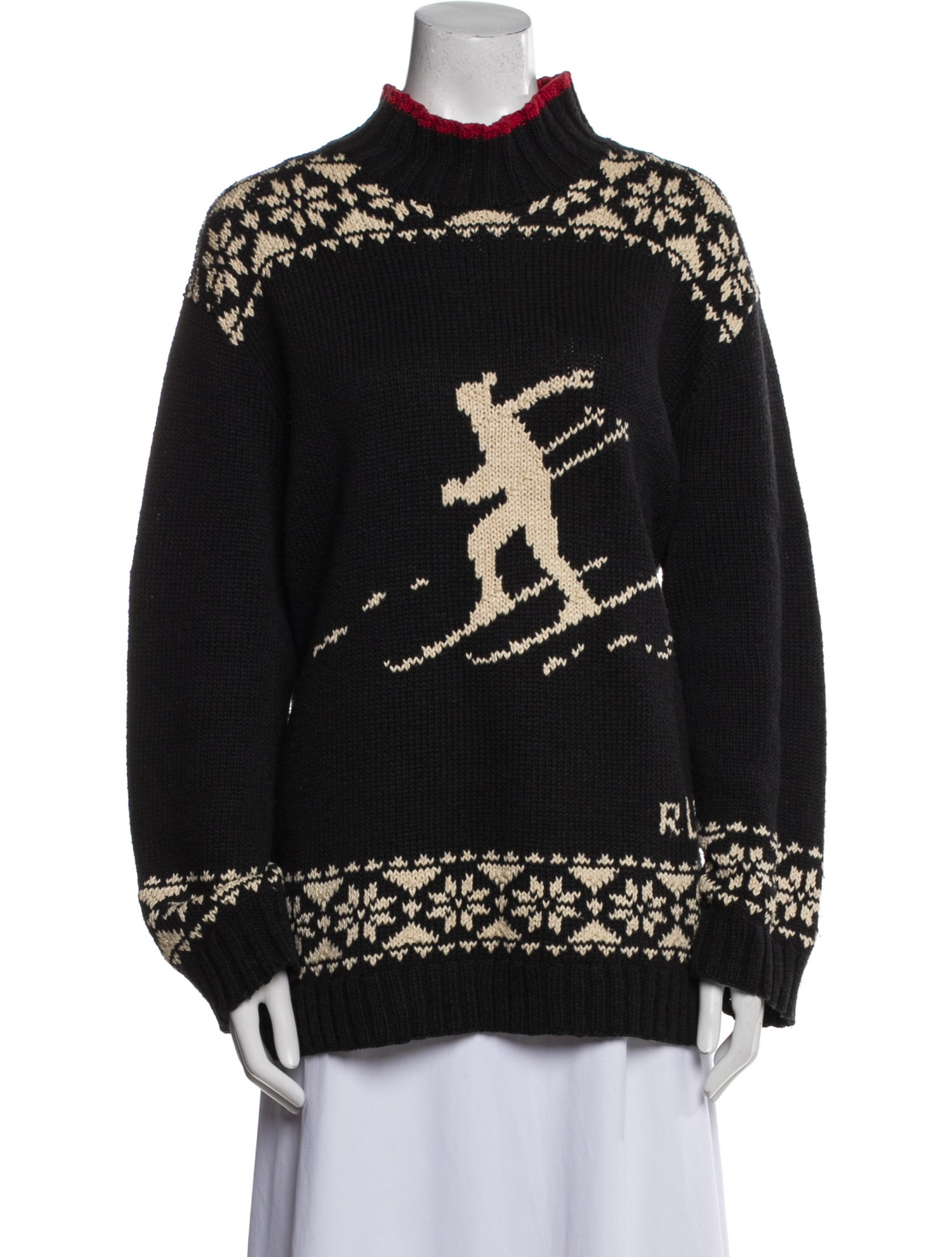 Lauren Ralph Lauren Printed Turtleneck Sweater