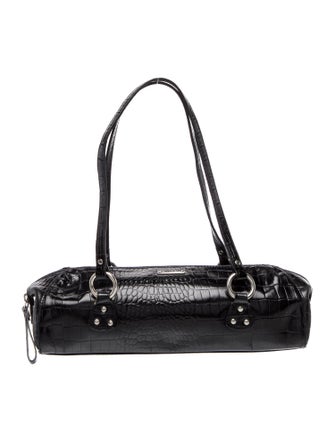 Lauren Ralph Lauren Embossed Leather Shoulder Bag