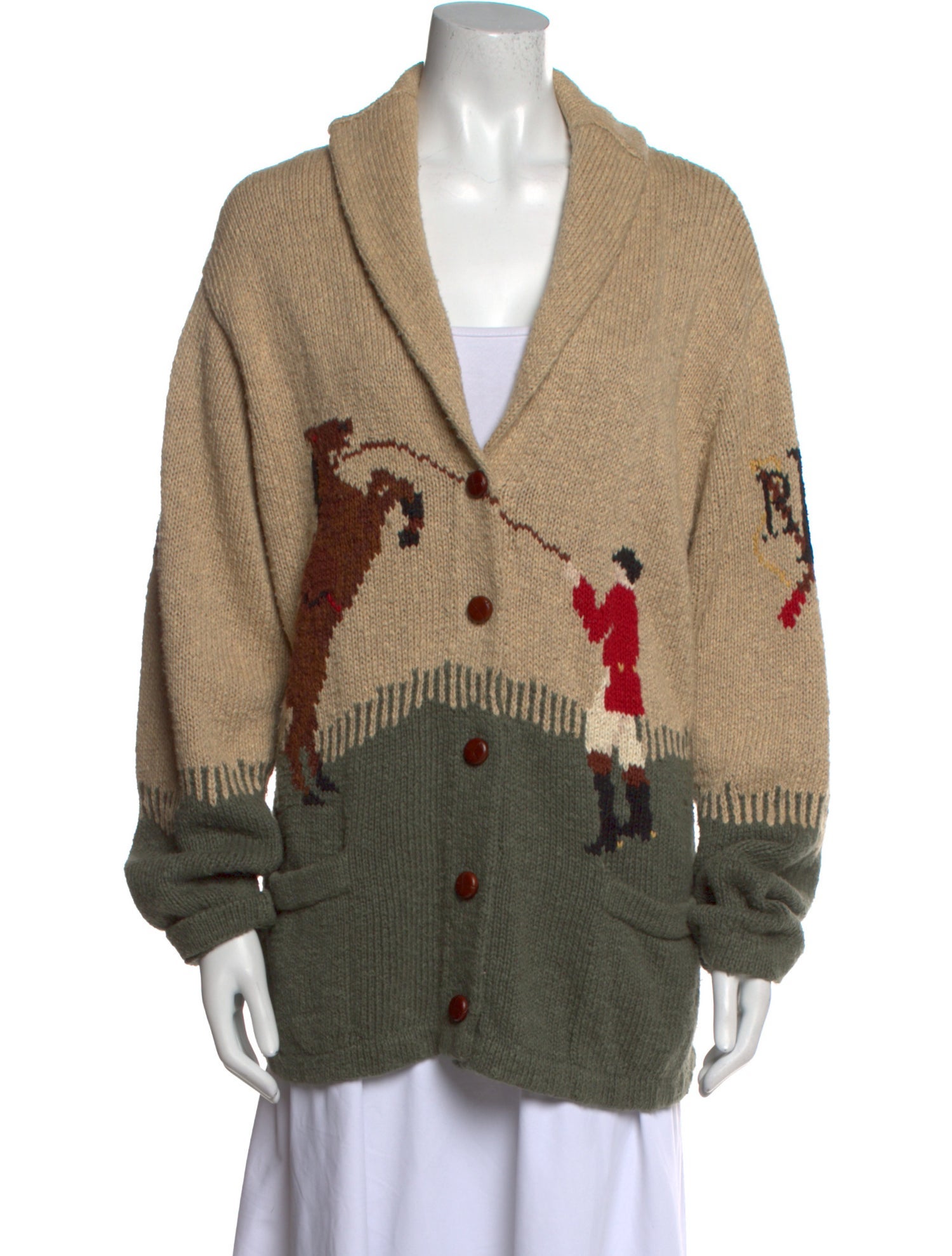 Lauren Ralph Lauren Printed V-Neck Sweater