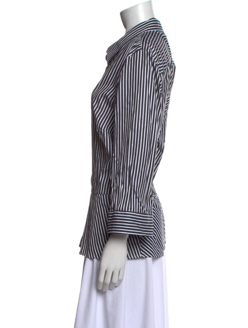 Lauren Ralph Lauren Striped Long Sleeve Button-Up Top