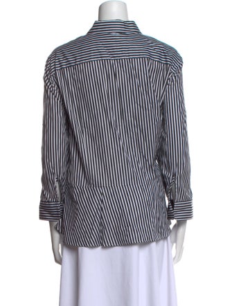 Lauren Ralph Lauren Striped Long Sleeve Button-Up Top