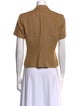 Lauren Ralph Lauren Linen Short Sleeve Crop Top
