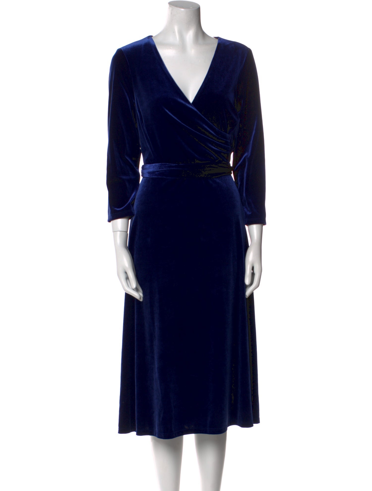 Lauren Ralph Lauren V-Neck Midi Length Dress