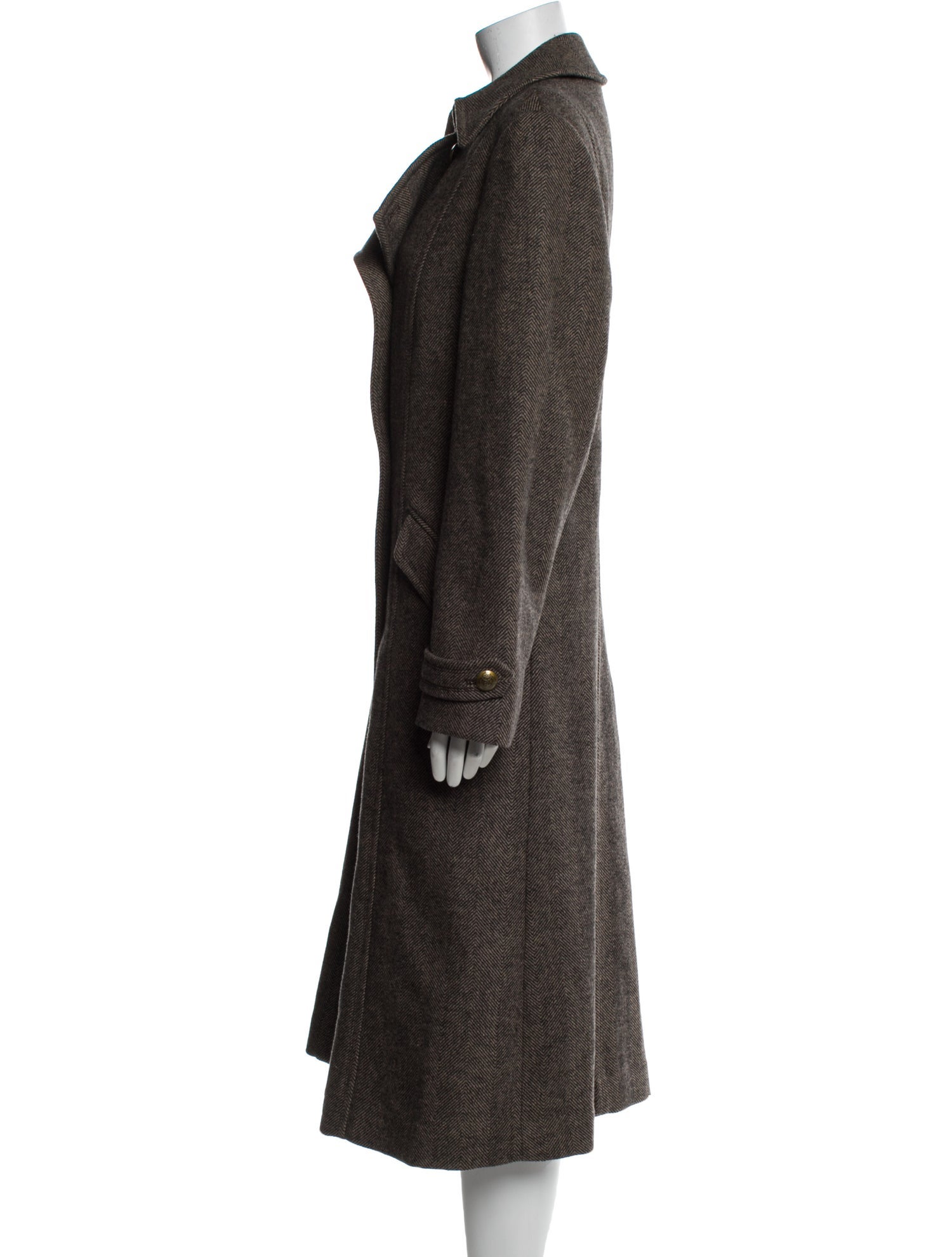 Lauren Ralph Lauren Wool Printed Trench Coat