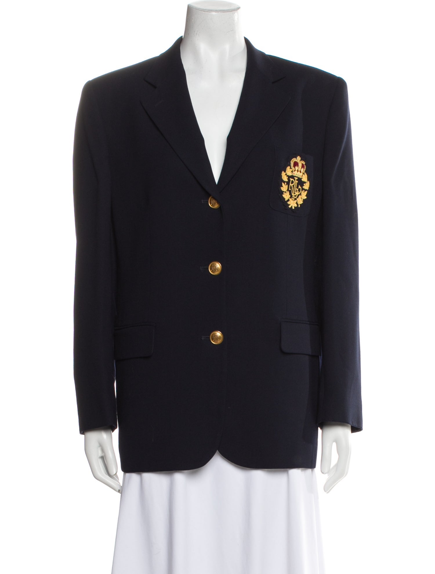 Lauren Ralph Lauren Wool Graphic Print Blazer