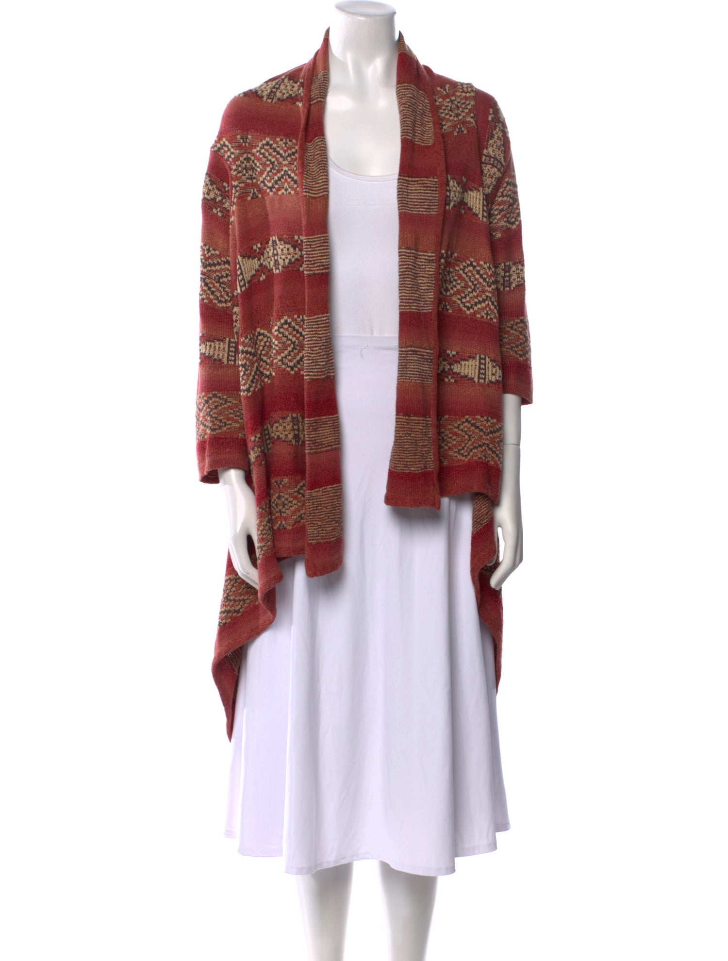 Lauren Ralph Lauren Striped Open Front Sweater