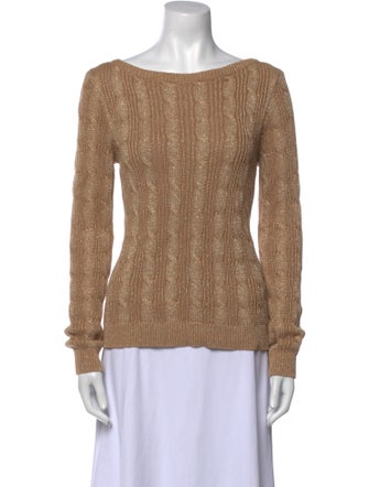 Lauren Ralph Lauren Bateau Neckline Long Sleeve Top