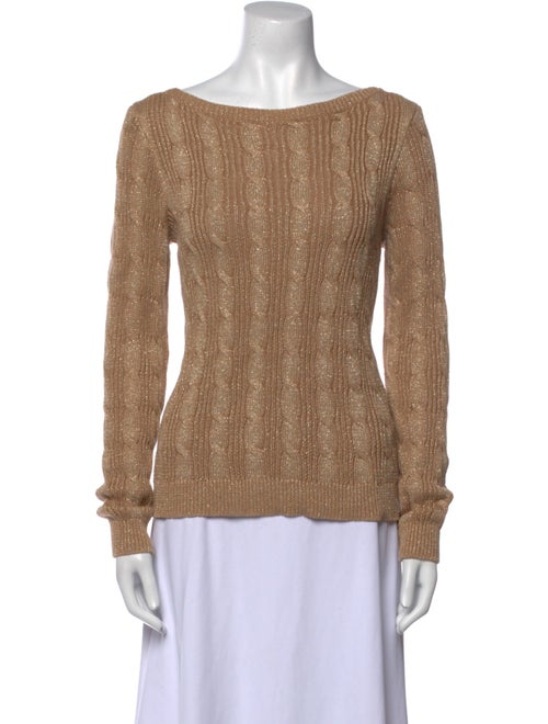Lauren Ralph Lauren Bateau Neckline Long Sleeve Top