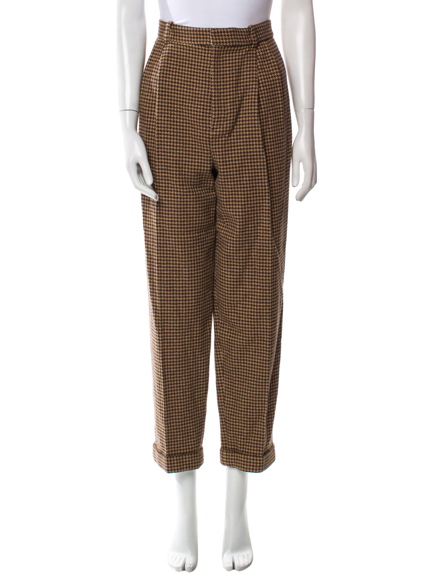 Lauren Ralph Lauren Houndstooth Print Straight Leg Pants